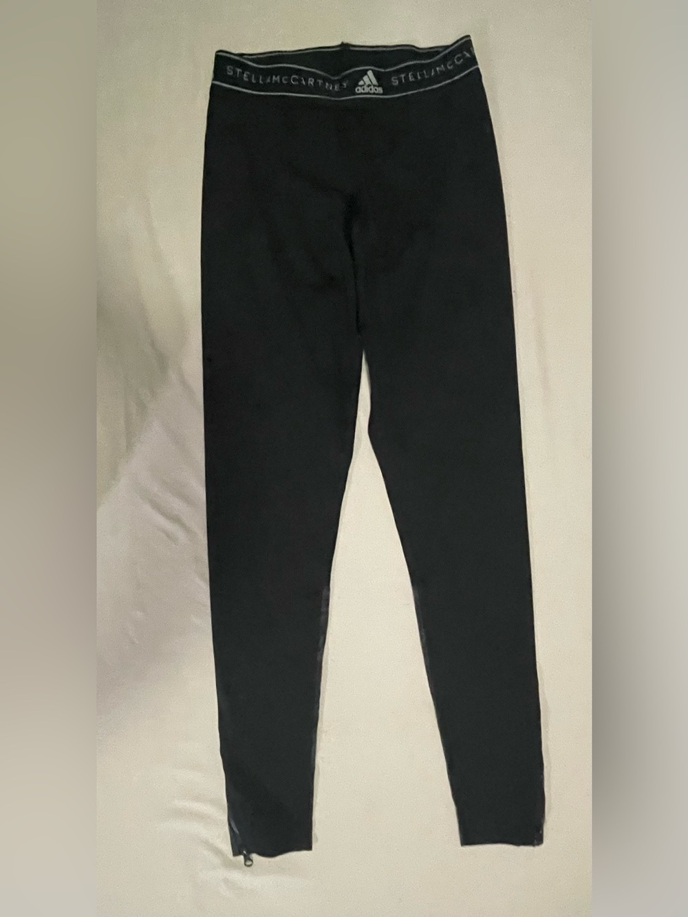 Adidas by Stella McCartney Black High-Waist Leggings with Logo Waistband